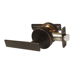 Designers Impressions - Designers Impressions Laurel Design Oil Rubbed Bronze Privacy Door Lever - Door Levers