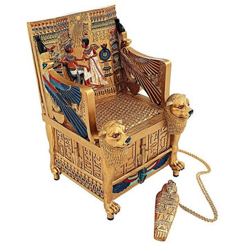 King Tut Golden Throne Treasure Box