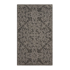Nourison Damask Grey Rectangle Area Rug 2'3" x 3'9"