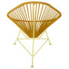 Acapulco Indoor/Outdoor Handmade Lounge Chair New Frame Colors, Caramel Weave, Yellow Frame