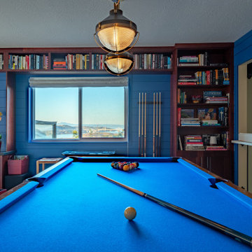 The Ultimate Loft - bookshelves and drink ledge view