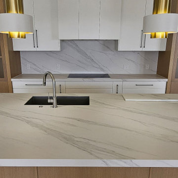 Sintered Stone Countertops and Cabinets, Book Shelf, Vanities