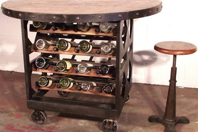Inspiration for an industrial wine cellar remodel in Atlanta
