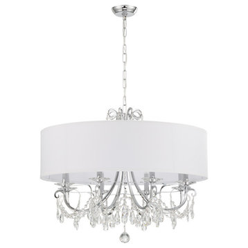 Crystorama 6628-CH-CL-MWP Othello 8-Light Polished Chrome Chandelier