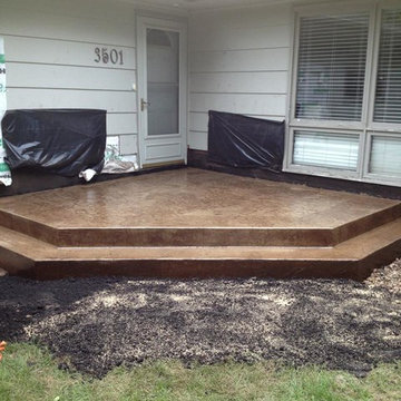 Step down patio- seamless stamped pattern
