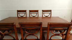 Ashley Serengeti Kuli Wood And Leather Dining Set Serengeti Kuli Wood And Leather Dining Set