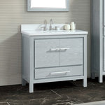 Azzuri Riley Vanity Combo, Sea Salt Gray With White Quartz Top ...