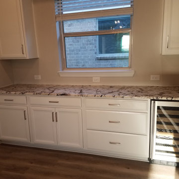 New kitchen granite and backsplash