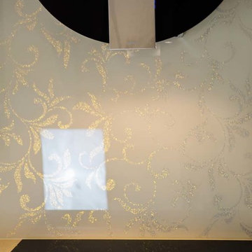 Designer Patterned Kitchen Glass Splashback