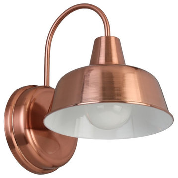 Mason Indoor/Outdoor Stainless Steel Wall Light in Painted Copper