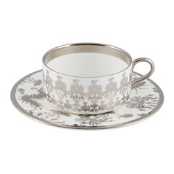 The New English - The New English Entomo Platinum Teacup and Saucer - Teacups