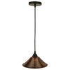 Hand Hammered Copper 9" Cone Pendant Light