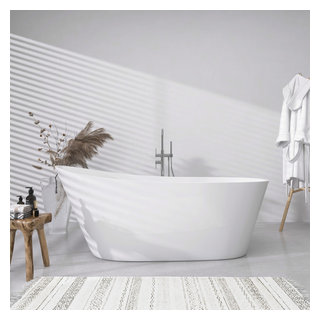 Empava 67'' x 29.5'' Alcove / Tile In Acrylic Bathtub with Faucet