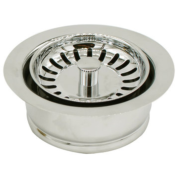 Insinkerator Style Disposal Flange and Strainer, Polished Nickel