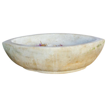 Charming Marble Kharal Mortar Bowl
