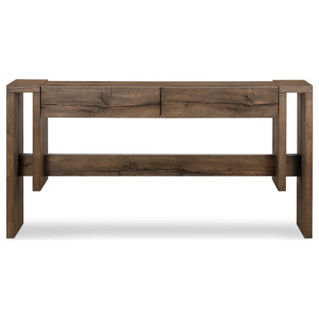 Beam Console Table, Rustic Fawn Veneer