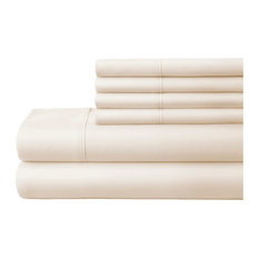 Becky Cameron Premium Ultra Soft Luxury 6-Piece Bed Sheet Set, Ivory, Twin