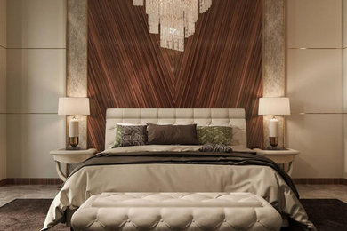 Inspiration for a modern bedroom remodel in New York