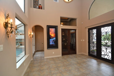 Inspiration for a mediterranean home design remodel in Austin