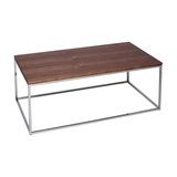 Kensal Walnut Coffee Table, Steel Base