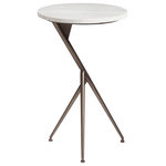 Universal Furniture - Universal Furniture Curated Oslo Round End Table - Boasting a striking asymmetrical design, the Oslo Round End Table instantly adds a unique and modern edge to spaces with a chic, two-toned silhouette.
