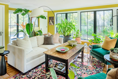 Living room - cottage living room idea in Boston