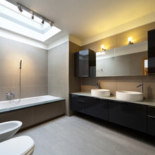 brown bathroom
