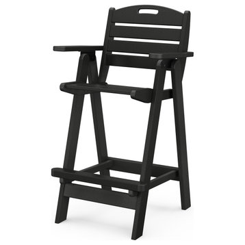 Polywood Nautical Bar Chair, Black
