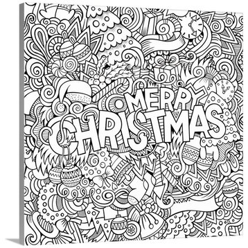 "Merry Christmas" Wrapped Canvas Art Print, 20"x20"x1.5"