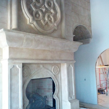 Morrocan Mantel with Overmantel and cladding