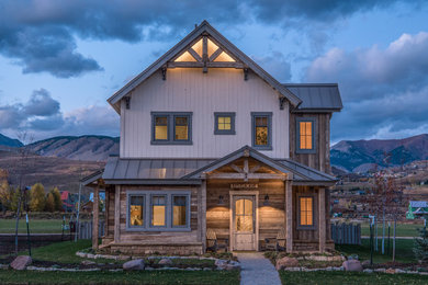 Inspiration for a farmhouse entryway remodel in Denver