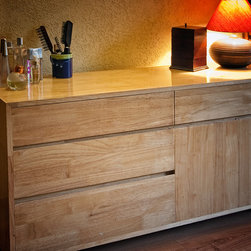 Metaphor | Functional Dresser-cum-Chest-of-Drawers in Rubber Wood - Bedroom & Makeup Vanities