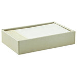 Kiyasa Group - Faux Shagreen Bath Accessory Set Ivory, Guest Towel Tray - Designed in the US.