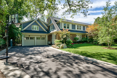 Example of a transitional exterior home design in Toronto