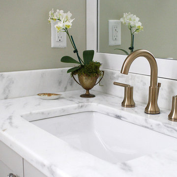 White Carrara Snow Marble Bathroom