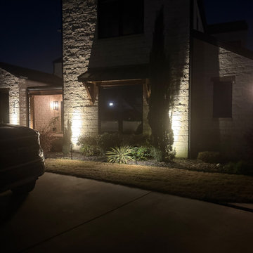 Ship Lap Wall, LED interior tape lighting, LED exterior landscape lighting