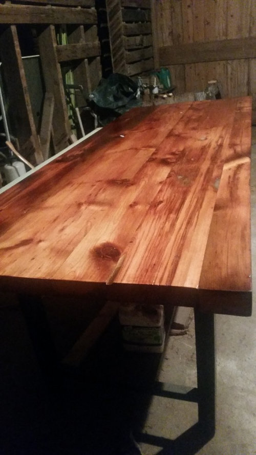 old growth wood bar top