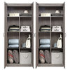 Hopkins Modern Freestanding Storage Closet- Set of 2, Grey, 2-Piece