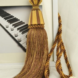 9 Colors QYM32 Polyester Curtain Tassel Tie Backs in Brown Color - Window Treatment Accessories