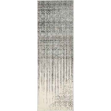 Unique Loom Gray Del Mar Jennifer 2' 0 x 6' 0 Runner Rug