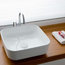 Helsinki White Bathroom Sink, Square