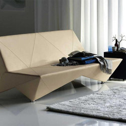 Origami Modern Leather Sofa-Bed By Cattelan Italia - Futons