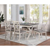 Furniture of America Egretta Transitional Wood Dining Table in Gray and White
