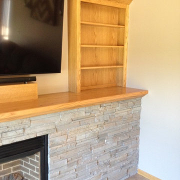 Vernon Center Fireplace Mantel with Bookcases