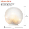 Cream Textured Glass Gazing Globe with LED Lights