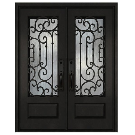 Iron Front Door: ID03, 73 1/4" X 81" X 6", Righthand Swing