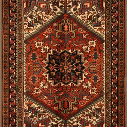 Persian Heris rug 3'11 X 5'8 - Area Rugs