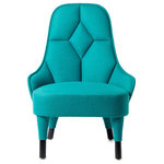 Roul Chair, Blue Velvet - Farmhouse - Armchairs And Accent Chairs - by ...