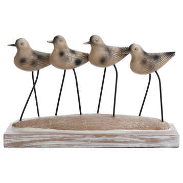 Beach Bird | Coastal Traditional | Molded and Metal Table Top Accessory