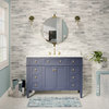 Hailey 48" Bathroom Vanity, Royal Blue, Carrara Marble